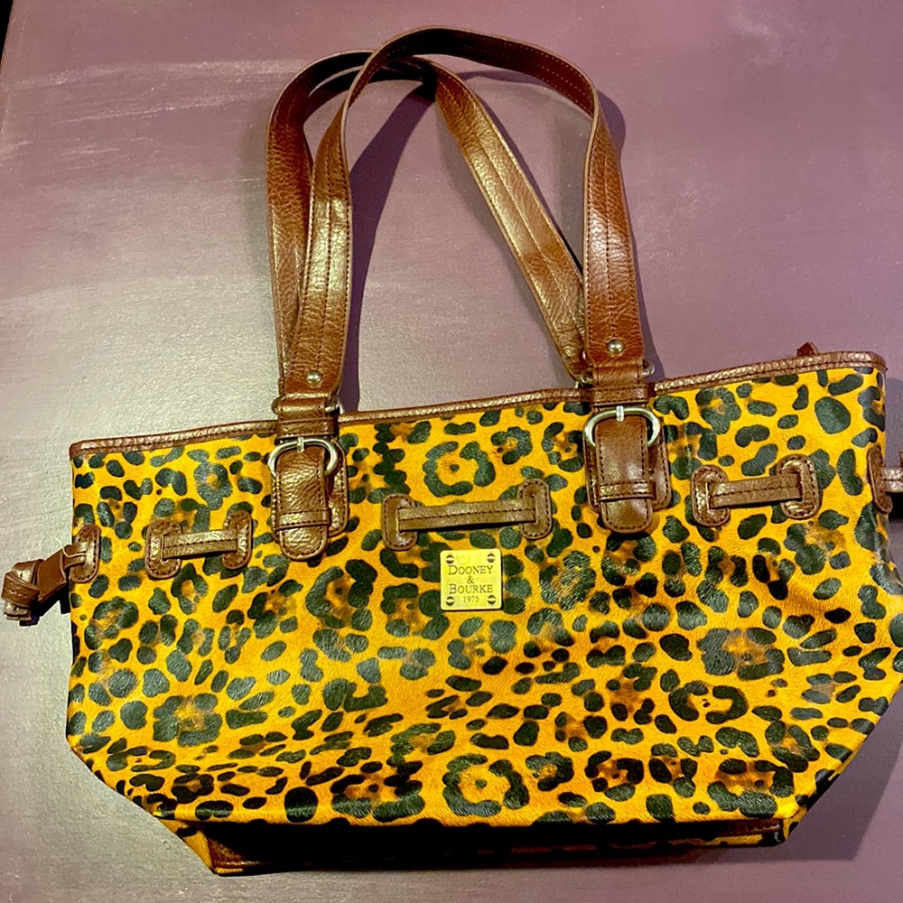 Dooney + Bourke 1975 Vintage Retro Leopard Handbag